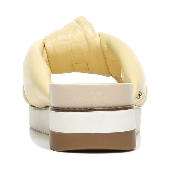 NWT SAM EDELMAN Womens Yellow 1/2 Platform Agatha Wedge   Slide Sandals 10 M - Picture 2 of 5